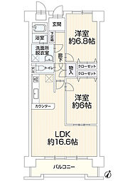 ファミール刈谷 2LDKの間取図画像