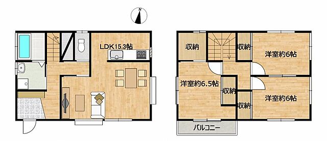 間取り 富山市山室332-11