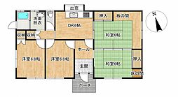 湖南市菩提寺西4丁目　戸建て 4DKの間取り