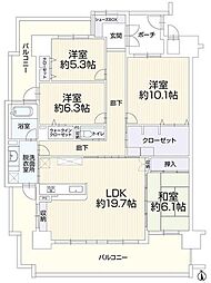アルファステイツ幸町2 4LDKの間取図画像