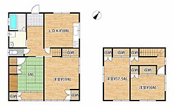 笠岡市茂平　戸建て 4LDKの間取り