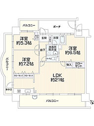 間取図画像 3LDK