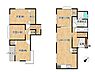 間取り：【リフォーム済】間取り図です。5DKから4LDKに変更しました。廊下を新設し、洗面脱衣所へお部屋を経由せず移動できるようになりました。