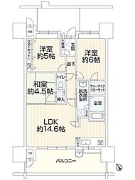 サンシティ可部中央 3LDKの間取図画像