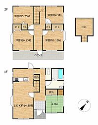 周南市大字久米　戸建て 5LDKの間取り