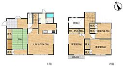 山口市大内矢田南5丁目　戸建て 4LDKの間取り