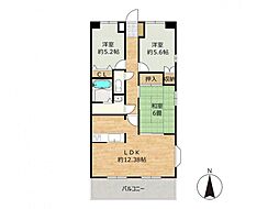 ダイアパレス久万ノ台 3LDKの間取図画像