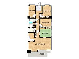 六泉寺ガーデンヒルズ 4LDKの間取図画像