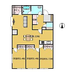グリーンヒルズマンションパレット 3LDKの間取図画像