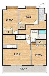 ロフティ天保山公園 3LDKの間取図画像