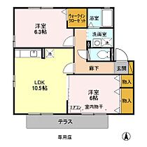 ヴィラ・メルベーユII  ｜ 千葉県市川市妙典1丁目19-7（賃貸アパート2LDK・1階・55.47㎡） その2