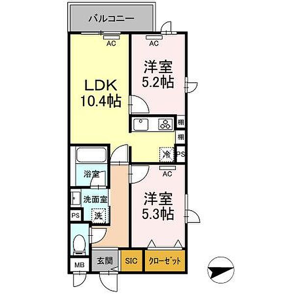 Noble Maison ｜東京都江戸川区東葛西5丁目(賃貸マンション2LDK・1階・50.52㎡)の写真 その2