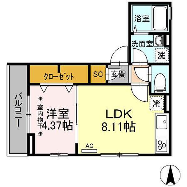 GRANDEUR中葛西 ｜東京都江戸川区中葛西7丁目(賃貸アパート1LDK・3階・31.79㎡)の写真 その2