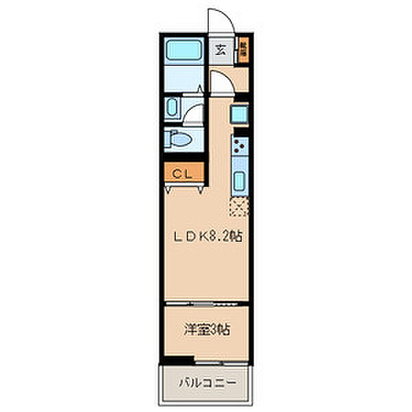 メゾンフォレスト.R ｜千葉県浦安市富士見1丁目(賃貸アパート1LDK・3階・27.79㎡)の写真 その2