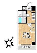 クリスタルコート  ｜ 千葉県市川市妙典5丁目4-22（賃貸マンション1K・2階・23.52㎡） その2