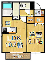 サカセ川ハイツ　Ｃ棟  ｜ 兵庫県宝塚市小林1丁目（賃貸アパート1LDK・1階・40.42㎡） その2