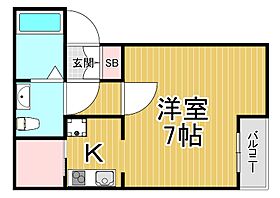 CASA武庫川2  ｜ 兵庫県尼崎市大庄西町1丁目（賃貸アパート1K・1階・23.42㎡） その1