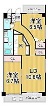 ラディエ南武庫之荘3  ｜ 兵庫県尼崎市南武庫之荘8丁目（賃貸マンション2LDK・1階・67.10㎡） その2