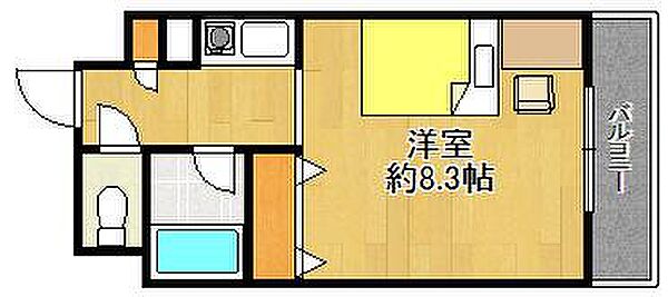 兵庫県西宮市上甲子園2丁目(賃貸マンション1K・3階・24.00㎡)の写真 その2