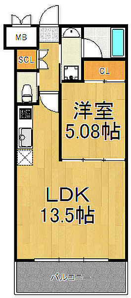 兵庫県西宮市今津水波町(賃貸マンション1LDK・6階・42.13㎡)の写真 その2