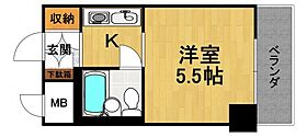 朝日プラザ甲子園  ｜ 兵庫県西宮市今津水波町（賃貸マンション1K・5階・16.09㎡） その2