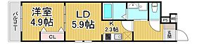 フジパレス香櫨園ノース  ｜ 兵庫県西宮市川西町（賃貸アパート1LDK・2階・33.60㎡） その2