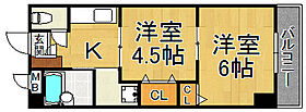 兵庫県西宮市城ケ堀町（賃貸マンション2K・4階・31.12㎡） その2