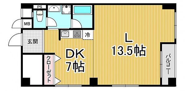 KOSHIENGUCHI HOUSE ｜兵庫県西宮市甲子園口2丁目(賃貸マンション1R・5階・45.57㎡)の写真 その2