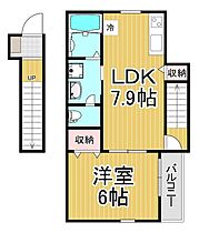 ウエスト　ウッド  ｜ 兵庫県西宮市小松南町1丁目（賃貸アパート1LDK・2階・40.61㎡） その2