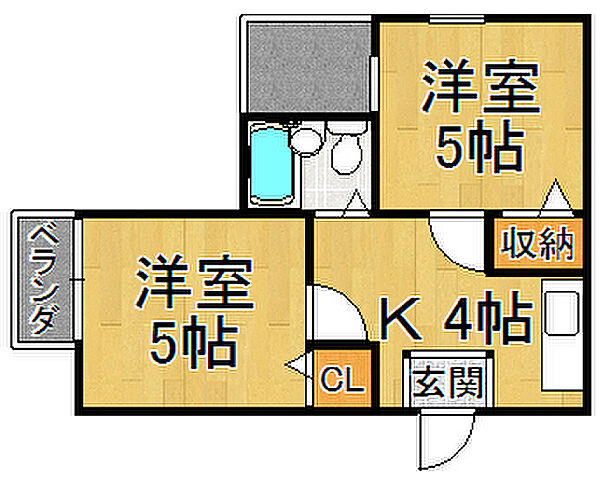 セレーノ門戸 ｜兵庫県西宮市門戸荘(賃貸マンション2K・4階・24.09㎡)の写真 その2