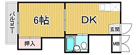 南塚口アベニュー  ｜ 兵庫県尼崎市南塚口町8丁目（賃貸マンション1DK・3階・20.00㎡） その2