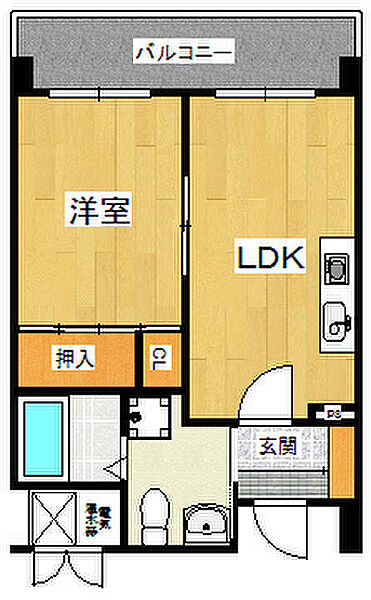 エスペランサ藤井2 ｜兵庫県尼崎市南武庫之荘2丁目(賃貸マンション1LDK・2階・39.60㎡)の写真 その2