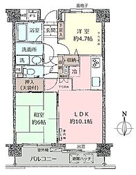 関町南パーク・ホームズ 2LDKの間取図画像