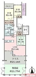 パークシティ浜田山HOUSEB 3LDKの間取図画像