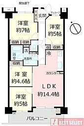 セルテシティオ世田谷烏山 4LDKの間取図画像