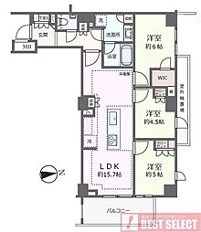 オープンレジデンシア中野 3LDKの間取図画像