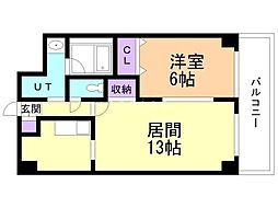 FIT・ビル 1LDKの間取図画像