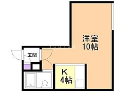 アルファパルエステイツ 1Kの間取図画像