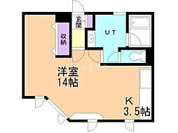 Shade 1Kの間取図画像