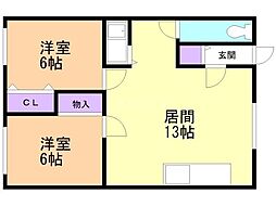 間取図画像 2LDK