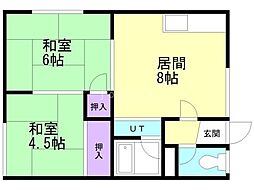 間取図画像 2LDK