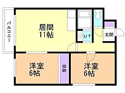 間取図画像 2LDK