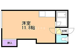 パークサイドN-20 ワンルームの間取図画像