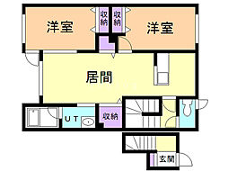 間取図画像 2LDK