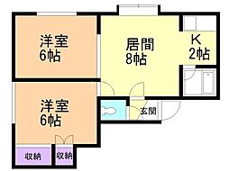 間取図画像 2LDK