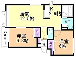 間取図画像 2LDK