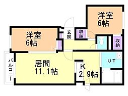 間取図画像 2LDK