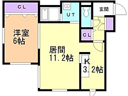 間取図画像 1LDK