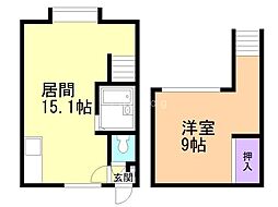 グロリア・94 1LDKの間取図画像