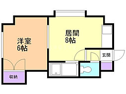 ダイアナ麻生MS 1LDKの間取図画像
